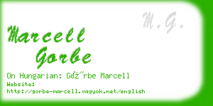 marcell gorbe business card